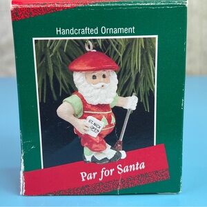 Hallmark Keepsake Ornament Par For Santa Handcrafted Ornament 1988
